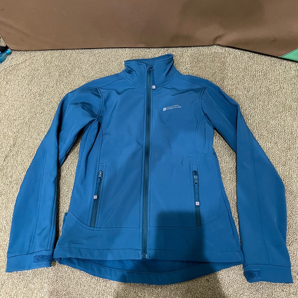 Mountain Warehouse Full Zip Lined Jacket Womens‎ Size US 4 Teal Soft Shell